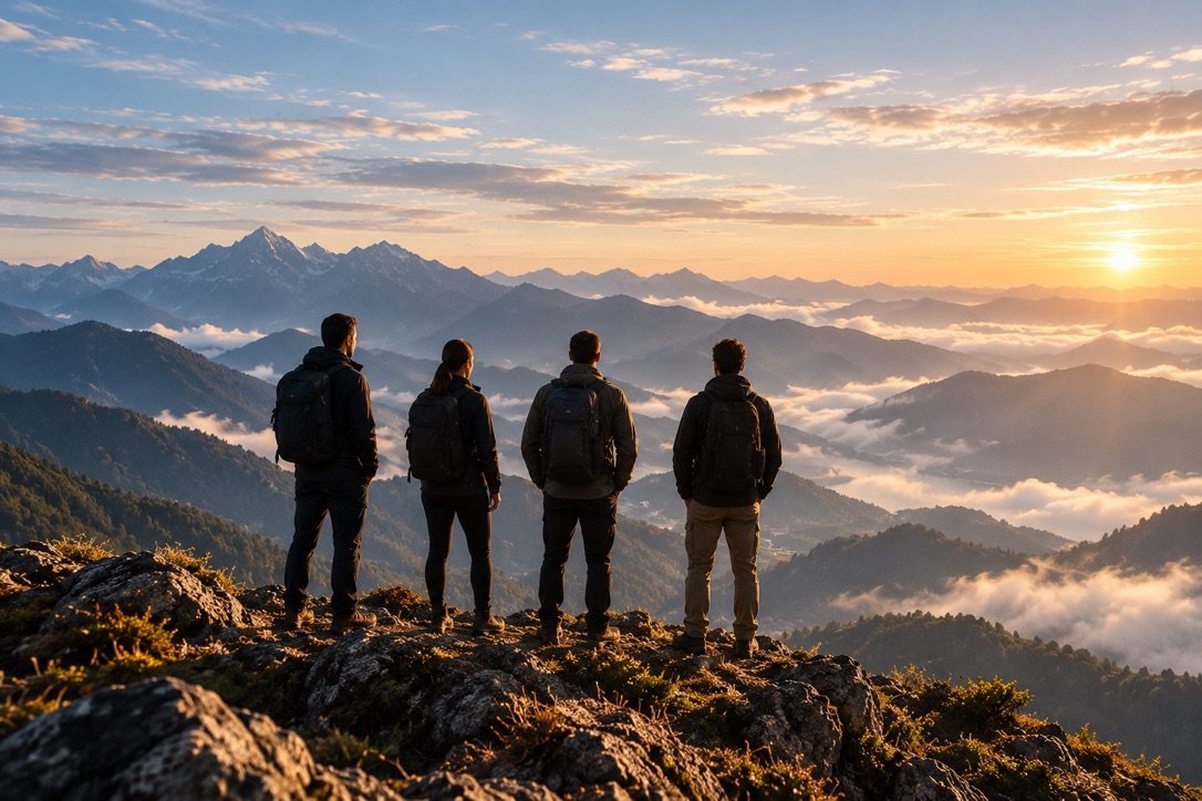 Leadership team looking toward the future